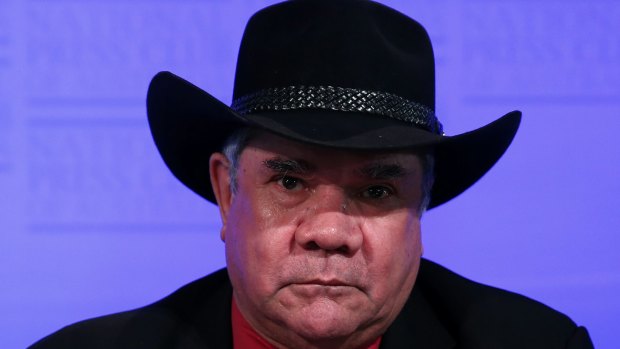 Mick Dodson at the National Press Club on Wednesday.