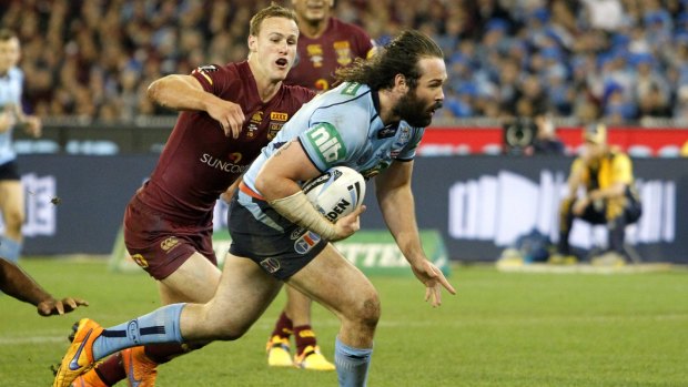 Big-game player: Aaron Woods was outstanding for NSW on Wednesday night.