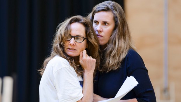 Catherine McClements and Katherine Tonkin during rehearsals for Three Little Words.