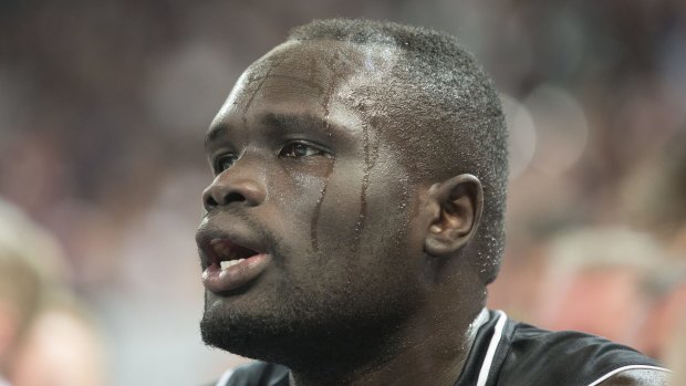 Excited: United's Majok Majok is a little nervous about finally playing in front of his family.