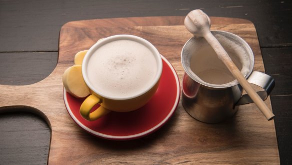 Colombian-style hot chocolate served with mozzarella.