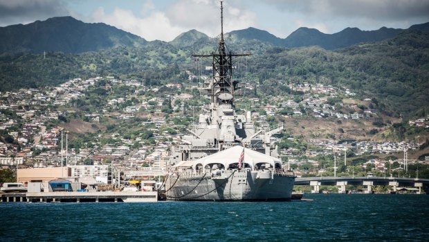 USS Missouri Memorial in Pearl Harbour, Hawaii. 