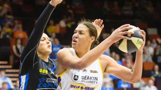 Leading strongly: Melbourne Boomers centre Liz Cambage. 