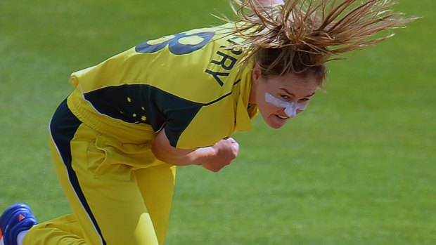 Spearhead: Ellyse Perry has been shouldering the fast bowling burden.