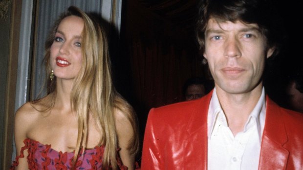 Jerry Hall and Mick Jagger in 1982.