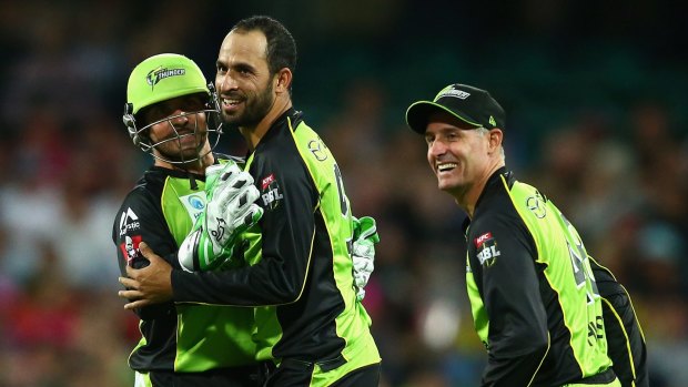 Happy days: The Sydney Thunder are hoping for further success in the Big Bash League finals.