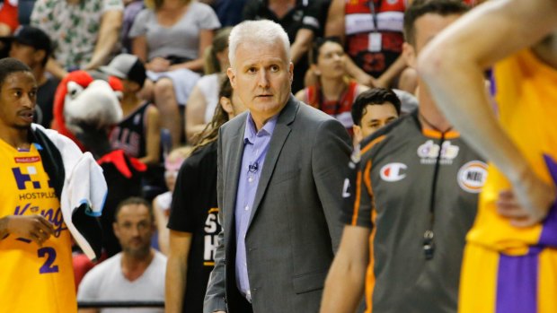 Tough schedule: Kings coach Andrew Gaze during the match against the Illawarra Hawks.