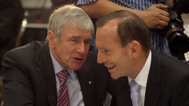 Kerry Stokes hosted Tony Abbott  in Broome on Saturday night.