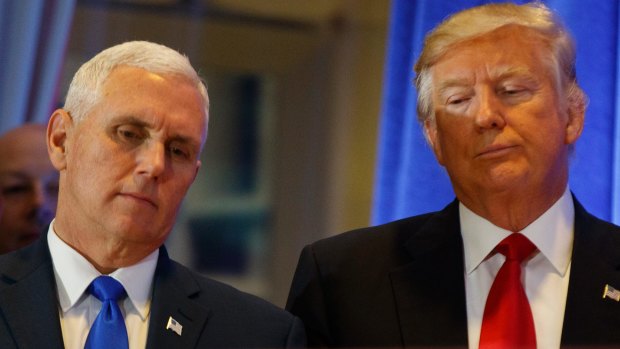 President-elect Donald Trump with Vice President-elect Mike Pence.