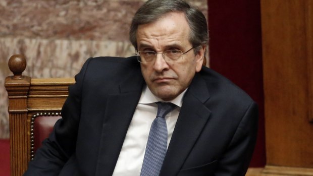 Snap election called: Greek Prime Minister Antonis Samaras.