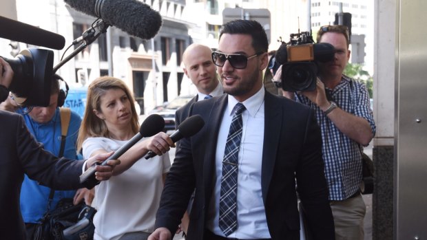 Salim Mehajer entering the John Maddison Tower earlier this month.