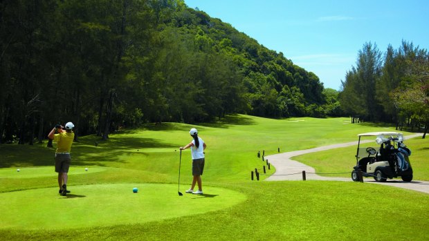 Next door to Shangri-La's Rasa Ria Resort & Spa is the 18-hole championship Dalit Bay Golf & Country Club.
