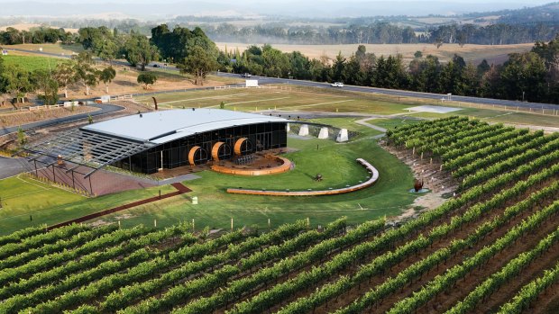 Levantine Hill winery in Yarra Valley, designed by Fender Katsalidis Architects.