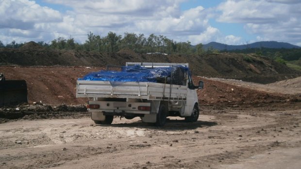 The Department of Environment and Heritage Protection is cracking down on unlicensed waste management operators. Pictured is unlicensed regulated waste asbestos transport.