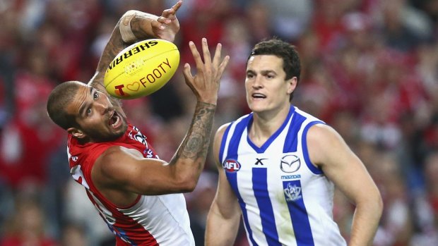 Lance Franklin v Scott Thompson will be a key battle when the Swans play the Roos.
