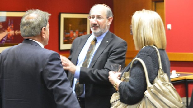 Jeremy Jones (centre), director of international and community affairs for the  Australia/Israel & Jewish Affairs Council at the launch.