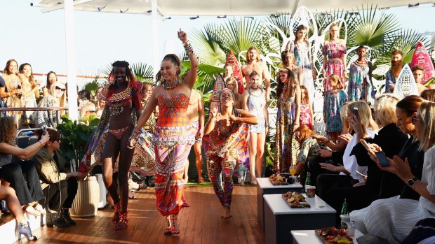 The fashionistas on board couldn't get enough of the spectacular bonanza, complete with African dancers, drums and plenty of eye-catching prints.
