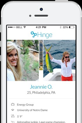 Hinge profiles show a user's workplace, education, height and hobbies.