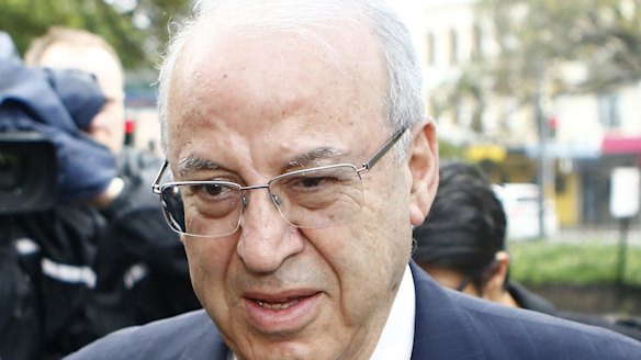 Eddie Obeid before he was taken into custody on Thursday.