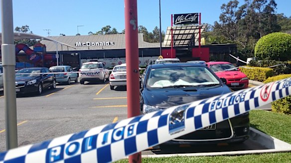 The shooting unfolded at the Helensvale McDonald's.
