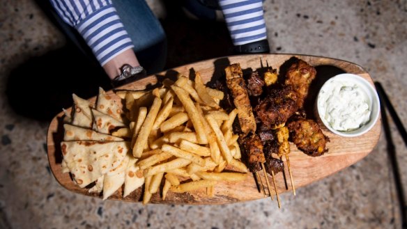 Snacks are from neighbour the Brotherhood Yiros and Grill.