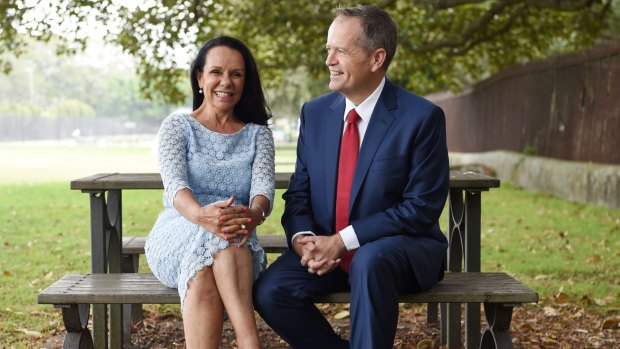 "It's about being able to affect people's lives at a federal level": Linda Burney with Bill Shorten.