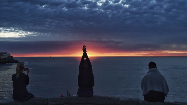 A recent dawn at Bondi: Warm days are due before the rain arrives.