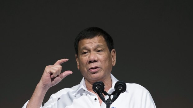 Philippine President Rodrigo Duterte last month.
