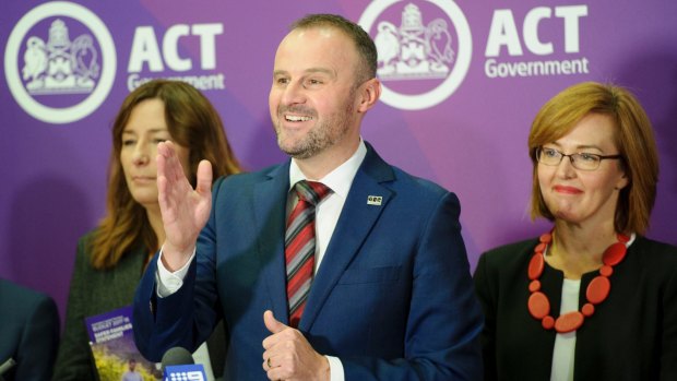 ACT Chief Minister Andrew Barr on ACT Budget day. 