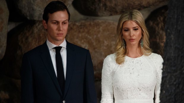 Jared Kushner and Ivanka Trump. Donald Trump says his son-in-law "is doing a great job for the country". 