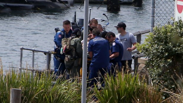 The 36-year-old man was attempting to climb aboard a cargo ship during an ADF training exercise.