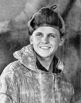 Douglas as he was pictured on the title page of his 1929 book Boy Scout in the Grizzly Country.