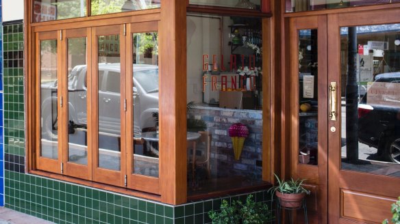 The old-school shopfront of Gelato Franco on Marrickville Road.