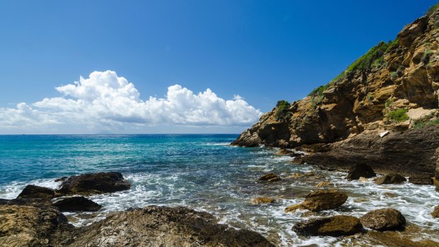 Beautiful rocky beach in Elba Island.