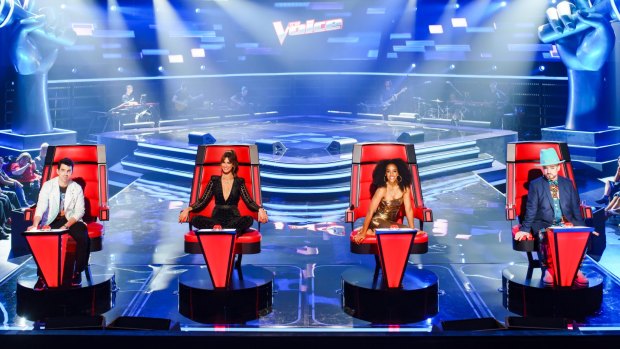 The Voice Australia judges 2018: Joe Jonas, Delta Goodrem, Kelly Rowland and Boy George.