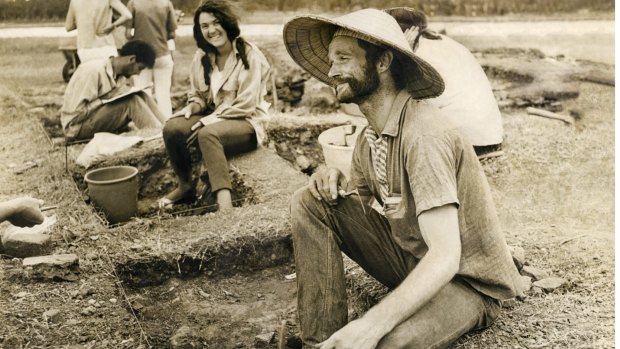 John Clegg in the field with his students.