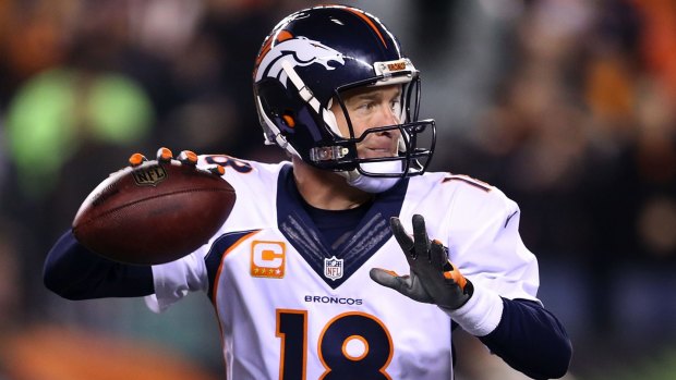 Peyton Manning lines up another pinpoint pass for the Denver Broncos 12 months ago.