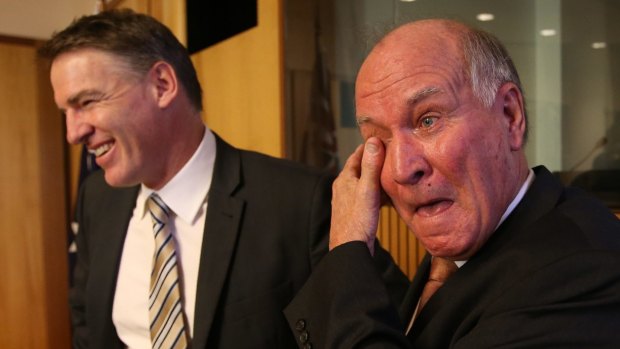 Rob Oakeshott (left) is shaping as a surprise challenger but the Nationals are confident about seeing off Tony Windsor (right). 