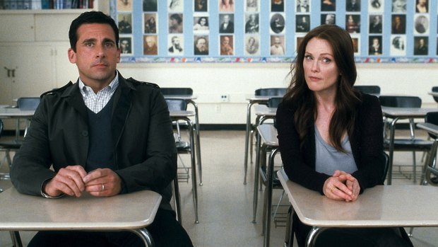 They're crazy: Steve Carrell and Julianne Moore in a scene from Crazy, Stupid, Love.