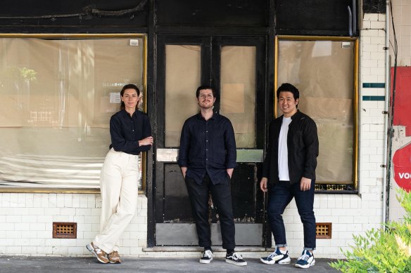 Jane head chef Victoria Scriven (left), founder Tristan Rosier and group head chef Kevin Oh.