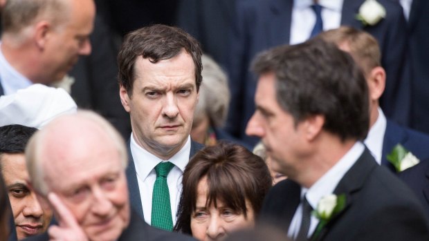 George Osborne, Britain's finance minister in the green tie, could be an important ally for Boris Johnson if he is to unite the Conservative Party.