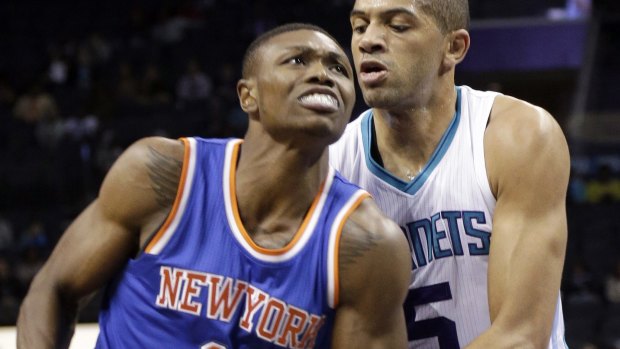 Attacked: Knicks player Cleanthony Early (left).