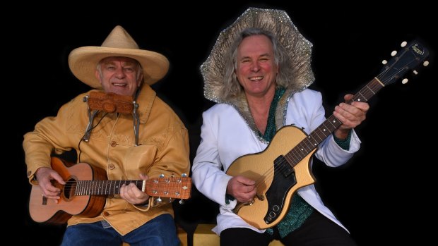 Australian music legends Bob Starkie and Broderick Smith. 