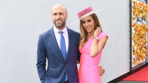 Chris and Rebecca Judd on Melbourne Cup day.