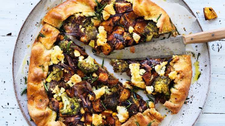 Butternut pumpkin, broccoli and feta galette-image