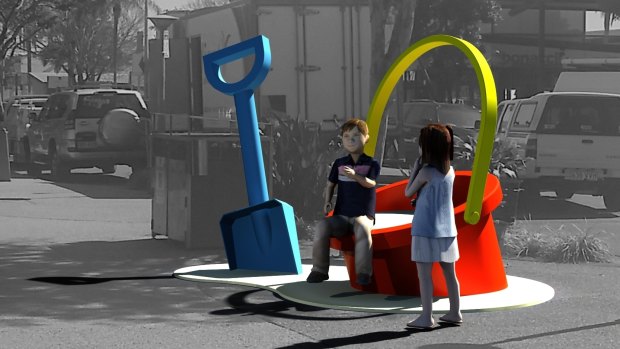 The 'Sand Castle Competition' sculpture planned for Wynnum.