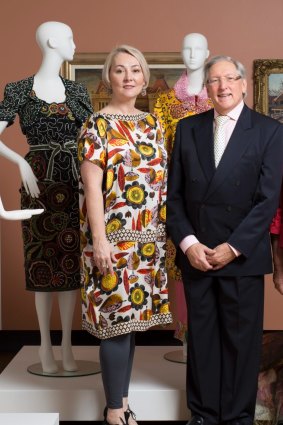 Museum of Brisbane director Renai Grace with Dr Paul Eliadis.