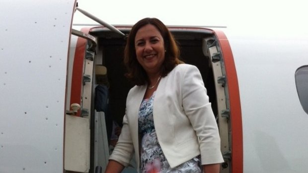 Opposition Leader Annastacia Palaszczuk prepares to leave Cairns for Townsville on day one of the election campaign.