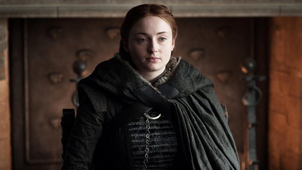 Sophie Turner plays Sansa, the eldest Stark daughter, in the HBO series <i>Game of Thrones</i>. 