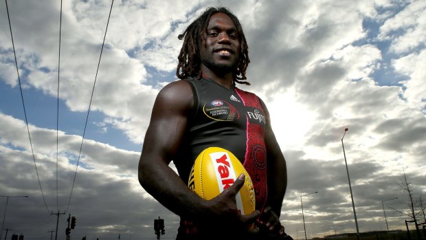 From Melville Island to Tullamarine: Essendon's Anthony McDonald-Tipungwuti.